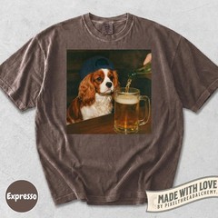 Funny Beer Drinking Dog Graphic Shirt Personalized Pet Meme Unisex Tee Gift