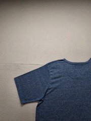 North Hudson Men T Shirt LT Blue Crew Neck Short Sleeve Pullover Basic Casual