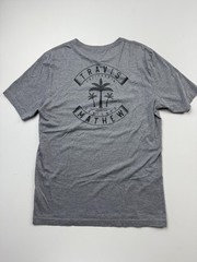Travis Mathew Shirt Mens Medium Gray California Palm Tree Graphic Tee Tagless