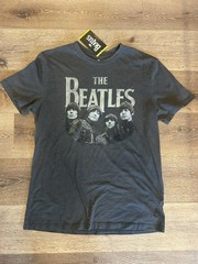 Licensed Beatles Rubber Soul Graphic T-Shirt Men’s M Black Rock Tee NWT