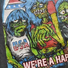 Vintage Double Sided Ramones “We’re A Happy Family” T-Shirt Sz XL