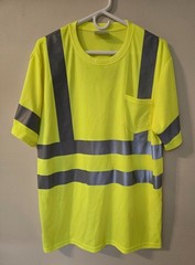 SAFETY YELLOW/REFLECTIVE T-SHIRT MEN’S LARGE