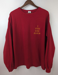 I Feel Like Pablo Long Sleeve Red Tee Kanye West Yeezy Size XL Pablo Tour Suna