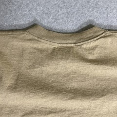 Vtg. 80s/90s Alore Single Stitch Blank Tan T-Shirt Small Made in USA Slub Cotton