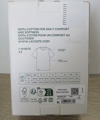 Lacoste Black T-Shirts Mens S 3 Pk Crew-Neck Slim Fit 100% Cotton Logo NWT $43
