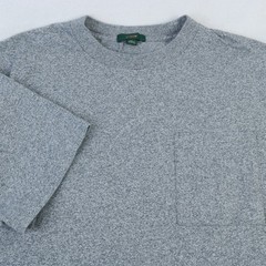 J. CREW HEAVY PREMIUM WEIGHT MARLED HEATHER GRAY POCKET TEE T-SHIRT L
