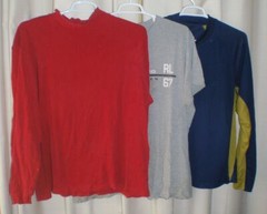 Lot Of 3 2XL XXL Long Short T-Shirts – John Ashford, Polo Jeans, Fitness Gear