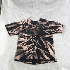Vintage 90s Gildan T-Shirt Custom Bleach Dye Reworked Grunge Washington DC L