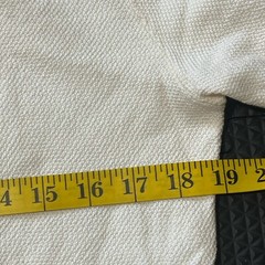 H&M Regular Fit Ribbed Ivory Polo Shirt Size Small NWOT