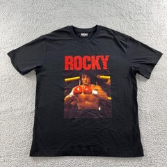 NEW Rocky T Shirt Mens Medium Black Graphic Tee Topman Sylvester Stallone Boxing