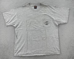 Vtg Harley-Davidson Motorcycles Mens XL Gray Pocket T Shirt Chandler Arizona Y2K