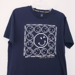 Smiley World Black Graphic T-Shirt Don’t Know Where But Together Large Rare
