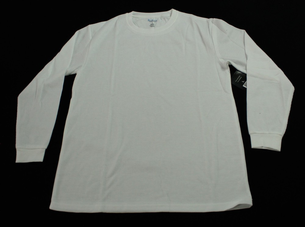 Blue Ice Men’s Modern Fit Waffle-Knit Classic Thermal T-Shirt AP2 White Large