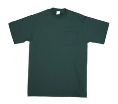 Lot of 6 Port & Company Core Blend Green Short Sleeve Pocket T-Shirts Mens LT