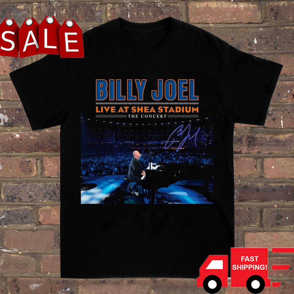 Billy Joel Live At Shea Stadium The Concert Shirt Black Unisex S-5XL 1J0237