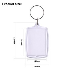 JasperKino 30pcs Pendant Picture Frame keychain, Clear Acrylic Photo Frame Ke…