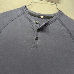 Public Rec Shirt Mens Medium Navy Blue Henley Work Out Stretch Performance