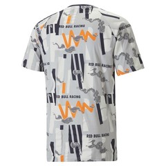 PUMA Red Bull Racing Graphic Crew Neck Short Sleeve T-Shirt Mens Grey Casual Top