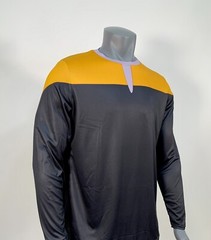 Starship Gold Uniform Shirt – No Badge – Yellow / Gold Federation Costume