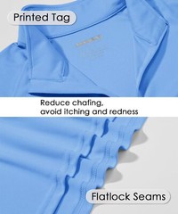 Mens UPF50+ Long Sleeve T-Shirts 1/4 Zip Up Quick Drying Sun Shirts Fishing Tops