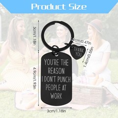 Funny Coworker Gifts Women Men Friendship Keychain Appreciation Bestie Sister