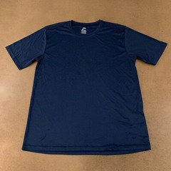 Epic Sports Adult Size Medium Navy Blue Short Sleeve Crew Neck Performance Tee