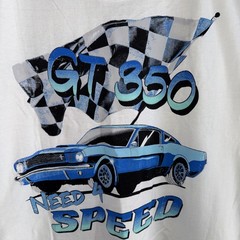 Shelby Ford Mustang Cut Off Shirt Sleeveless Muscle Graphic Tees GT 350 SZ L