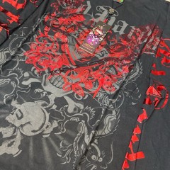 RARE 2009 Christian Audigier Ed Hardy All Over Print Red Foil XXL