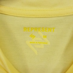 REPRESENT Shirt Mens Medium Yellow Crew Cut Off Sleeveless Oversized Tank Tee