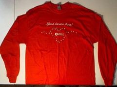 American Red Cross Blood Donors Shine XL Long-Sleeve T-Shirt – Blood Donor Shirt