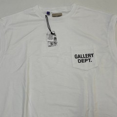 Gallery Dept Augi Sleeveless Tee White Mens Large Pocket Logo NWT