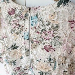 NWT! Nanette Lepore Women’s Floral Lace Lined Top Blouse Medium MSRP $78