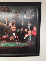 Scarface With Other Famous Crime Families, Sopranos, God Father Painting -Rare