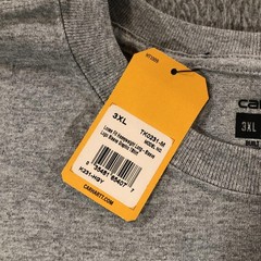 Carhartt Shirt Mens 3XL Gray Long Sleeve Loose Fit Logo K231 Graphic Workwear