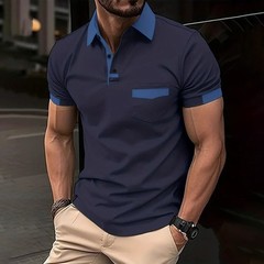 Mens Polo Shirts Short Sleeve Regular Fit Casual Work Golf Designer T Shirt Tops