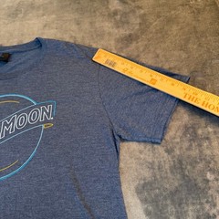 District Blue Moon Graphic T Shirt Mens Large Blue Tri Blend Short Sleeve
