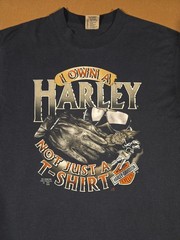 VTG 3D Emblem 1991 Harley Davidson I OWN A HARLEY NOT JUST A T-SHIRT Mt. Vernon