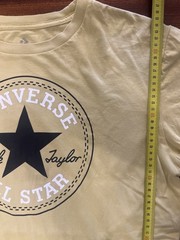 Converse T-shirt L Men’s Logo Front Oversized Loose Fit Y2K