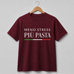 Less Stress More Pasta T-Shirt Men Women Ironic Funny T-Shirt Unisex