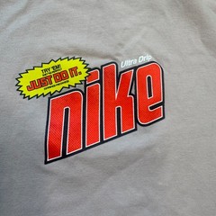 Nike Mens Large Pink Kicks So Clean Ultra Drip Graphic Loose Fit Crewneck