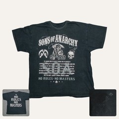 Sons of Anarchy T Shirt Mens XXL Black Faded SAMCRO Reaper Graphic SOA Biker