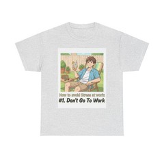 “How to Avoid Stress at Work?” Funny Anime Beach Life T-Shirt – Sarcastic Wear