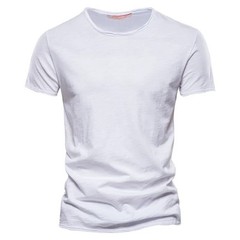 Camiseta Hombre Manga Corta Color Sólido Casual Verano Slim Fit Básica