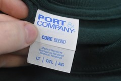 Lot of 6 Port & Company Core Blend Green Short Sleeve Pocket T-Shirts Mens LT