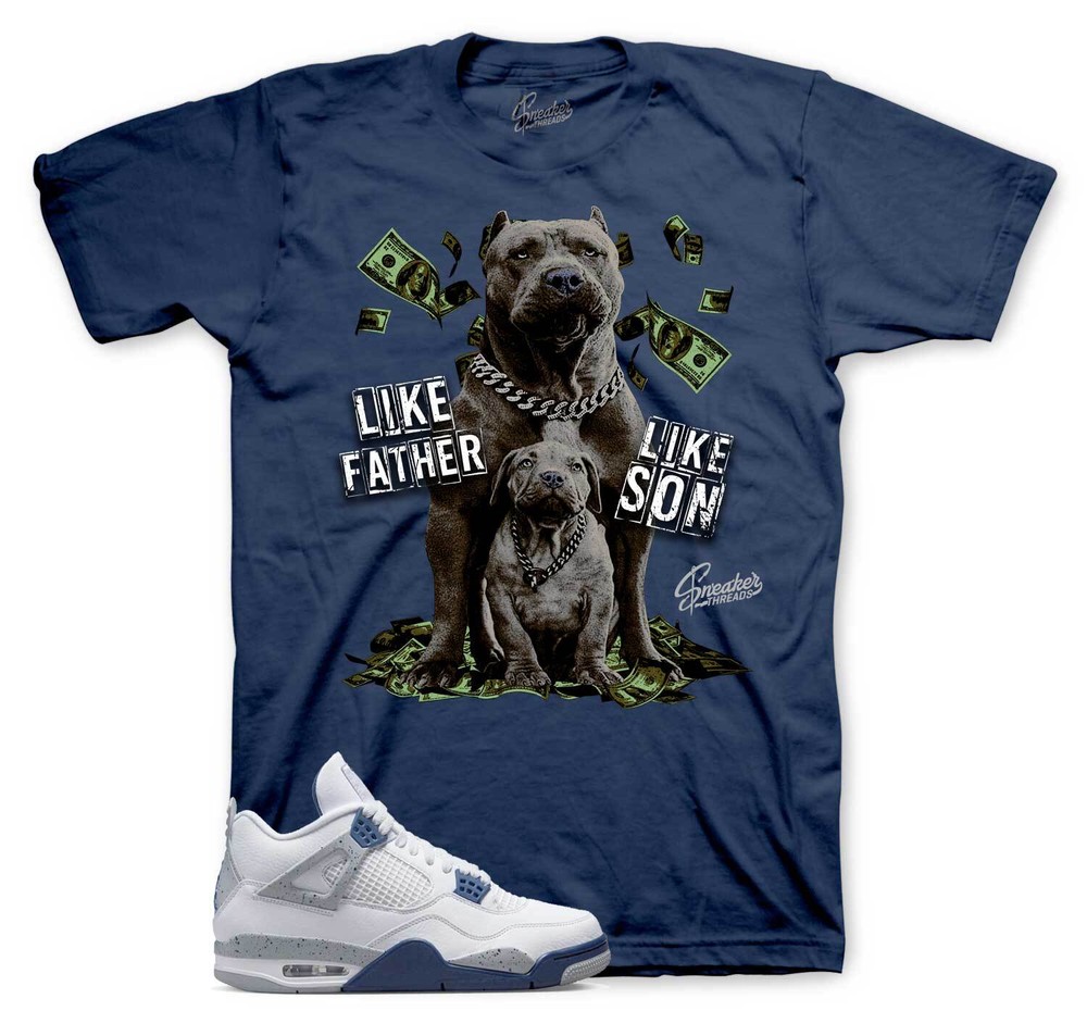 Shirt To Match Jordan 4 Midnight Navy – Father Like Son Sneaker Tees