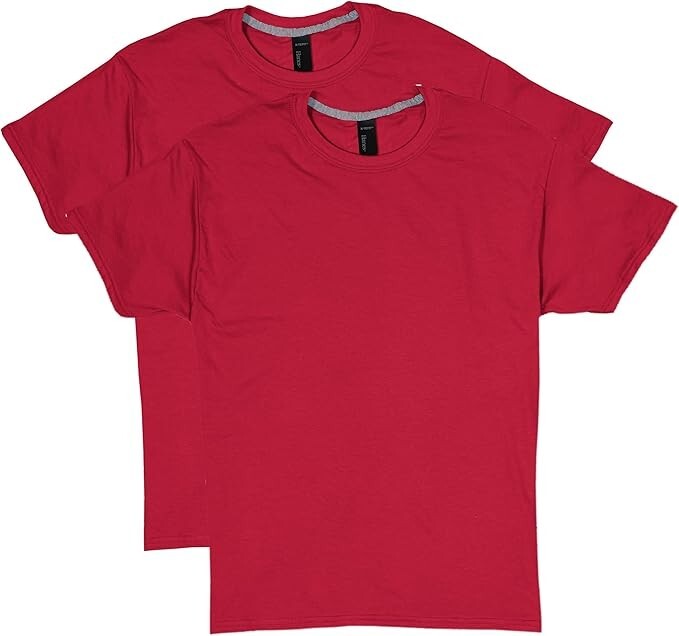 Mens Hanes X-Temp Performance T-Shirt Deep Red Cotton Blend Size Small 2 Pack