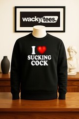 I Love Sucking C*ck I Heart Funny Adult Humor Graphic Tee Shirt