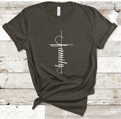 Family Cross T-shirt , Christian Cross, Family Cross Shirt, XS, S, M, L, XL