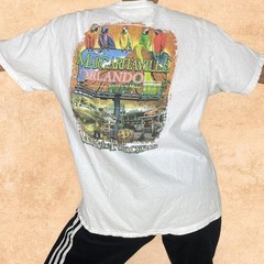 Vintage 90s Y2K Jimmy Buffett Margaritaville Orlando Florida T Shirt White Large