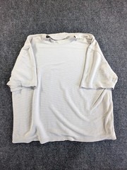 Per Lui Per Lei by Kukki Silk T Shirt Mens Large Beige Short Sleeve Crewneck
